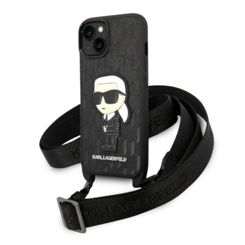 Kup Case Karl Lagerfeld KLHCP14MSTKMK Apple iPhone 14 Plus / 15 Plus schwarz/hardcase Monogram Ikonik Patch - KLD1319 - {ean13} - Sklep Home Screen