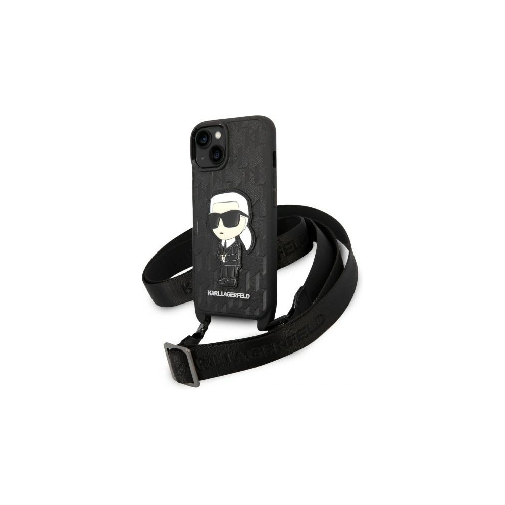 Etui Karl Lagerfeld KLHCP14MSTKMK Apple iPhone 14 Plus / 15 Plus czarny/black hardcase Monogram Ikonik Patch
