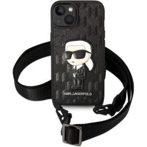 Etui Karl Lagerfeld KLHCP14MSTKMK Apple iPhone 14 Plus / 15 Plus czarny/black hardcase Monogram Ikonik Patch
