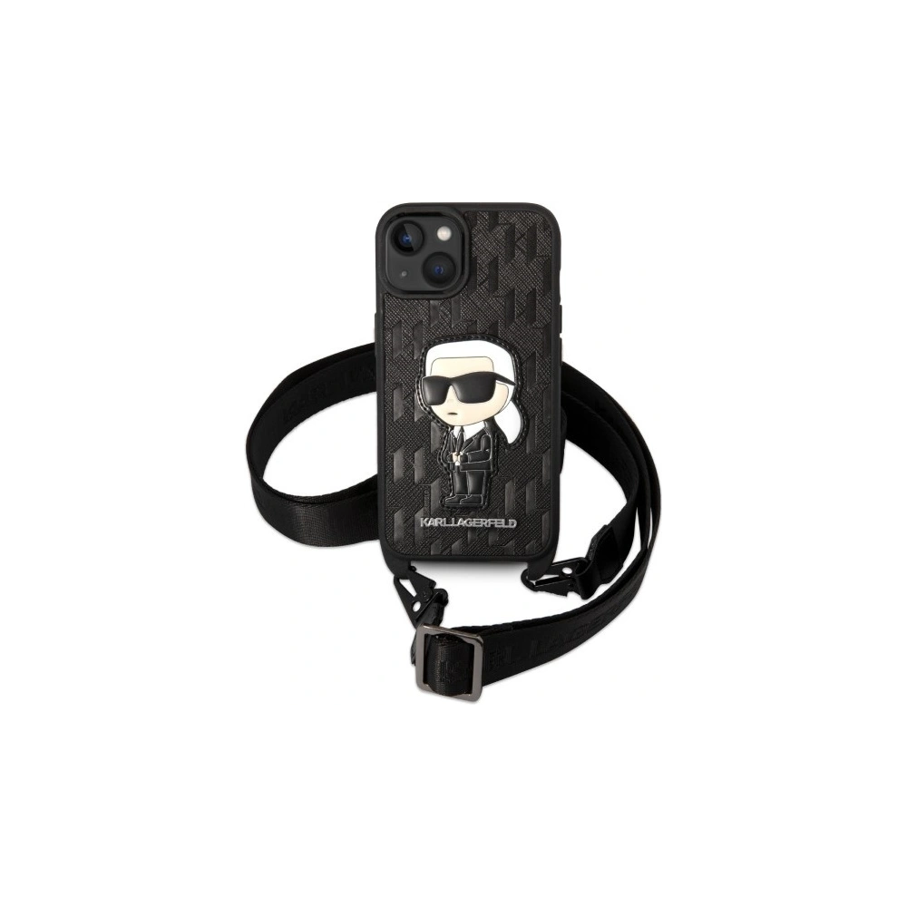 Etui Karl Lagerfeld KLHCP14MSTKMK Apple iPhone 14 Plus / 15 Plus czarny/black hardcase Monogram Ikonik Patch