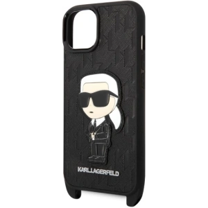 Etui Karl Lagerfeld KLHCP14MSTKMK Apple iPhone 14 Plus / 15 Plus czarny/black hardcase Monogram Ikonik Patch