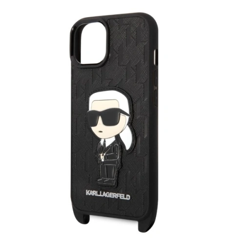 Kup Case Karl Lagerfeld KLHCP14MSTKMK Apple iPhone 14 Plus / 15 Plus schwarz/hardcase Monogram Ikonik Patch - KLD1319 - {ean13} - Sklep Home Screen