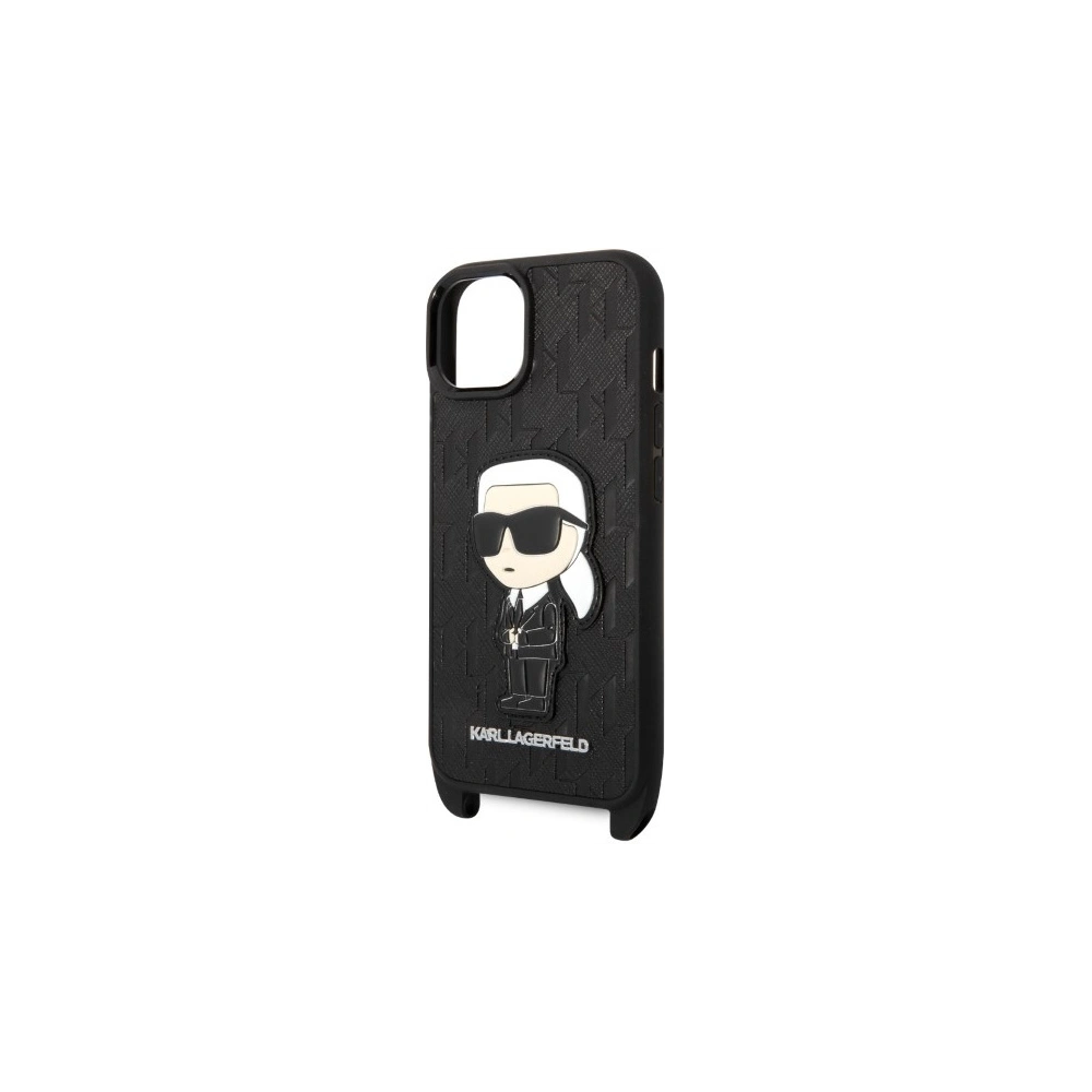 Etui Karl Lagerfeld KLHCP14MSTKMK Apple iPhone 14 Plus / 15 Plus czarny/black hardcase Monogram Ikonik Patch