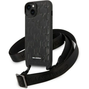 Etui Karl Lagerfeld KLHCP14MSTMMK Apple iPhone 14 Plus / 15 Plus hardcase czarny/black Monogram Plaque Logo Strap
