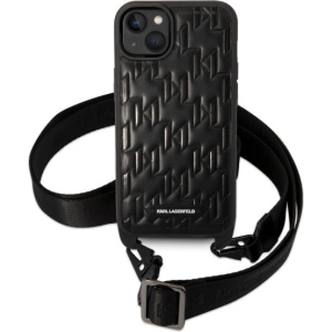 Etui Karl Lagerfeld KLHCP14MSTMMK Apple iPhone 14 Plus / 15 Plus hardcase czarny/black Monogram Plaque Logo Strap