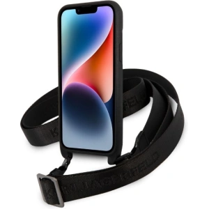 Etui Karl Lagerfeld KLHCP14MSTMMK Apple iPhone 14 Plus / 15 Plus hardcase czarny/black Monogram Plaque Logo Strap