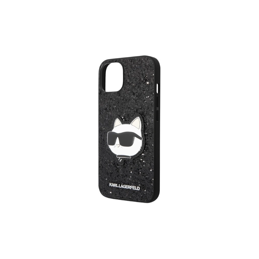 Etui Karl Lagerfeld KLHCP14SG2CPK Apple iPhone 14 czarny/black hardcase Glitter Choupette Patch