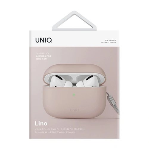 Kup Etui UNIQ Lino Apple AirPods Pro 2 Silicone różowy/blush pink - UNIQ832 - {ean13} - Sklep Home Screen