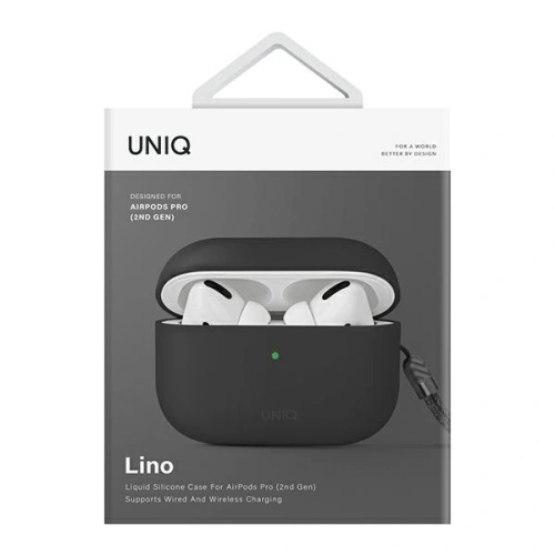 Kup Etui UNIQ Lino Apple AirPods Pro 2 Silicone szary/ash grey - UNIQ833 - {ean13} - Sklep Home Screen