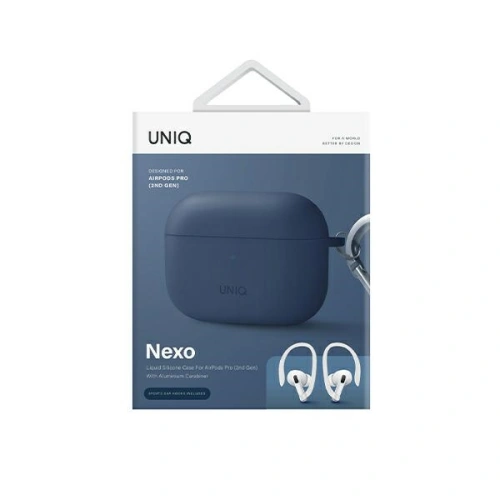 Kup Etui UNIQ Nexo Apple AirPods Pro 2 + Cotiere din silicon albastru/caspian blue - UNIQ834 - {ean13} - Sklep Home Screen