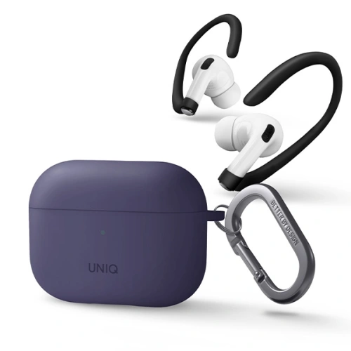 Kup Etui UNIQ Nexo Apple AirPods Pro 2 + Ear Hooks Silicone purpurowy/fig purple - UNIQ835 - {ean13} - Sklep Home Screen