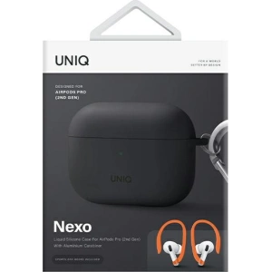 Buy UNIQ Nexo Apple AirPods Pro 2 + Ear Hooks Silicone charcoal grey - UNIQ836 - {ean13} - Home Screen Store Europe
