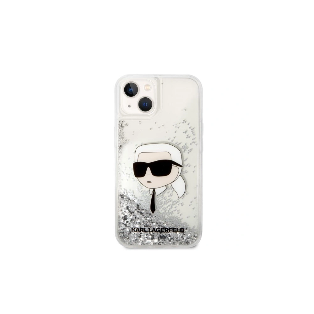 Etui Karl Lagerfeld KLHCP14SLNKHCH Apple iPhone 14 srebrny/silver hardcase Glitter Karl Head