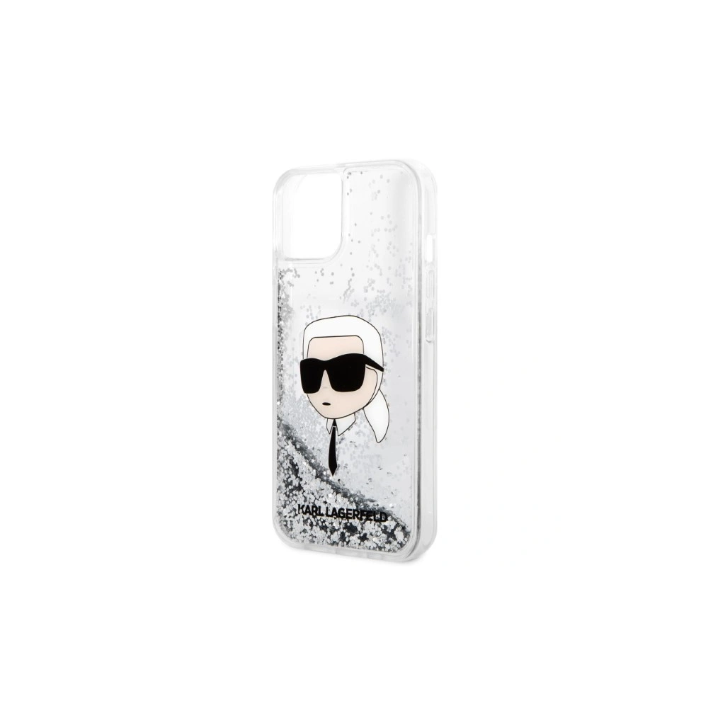 Etui Karl Lagerfeld KLHCP14SLNKHCH Apple iPhone 14 srebrny/silver hardcase Glitter Karl Head