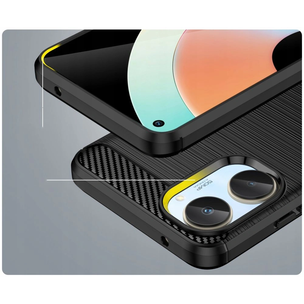 Etui Tech-Protect TPUCarbon Realme 10 4G Black