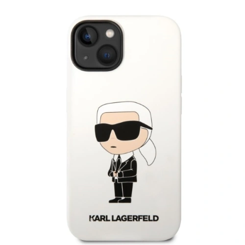 Kup Etui Karl Lagerfeld KLHCP14SSNIKBCH Apple iPhone 14 hardcase bílý/white Silicone Ikonik - KLD1327 - {ean13} - Sklep Home Screen