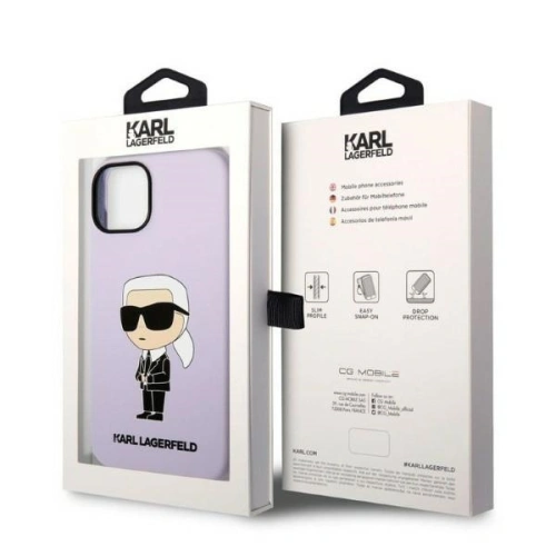 Kup Etui Karl Lagerfeld KLHCP14SSNIKBCU Apple iPhone 14 hardcase purpurowy/purple Silicone Ikonik - KLD1329 - {ean13} - Sklep Home Screen