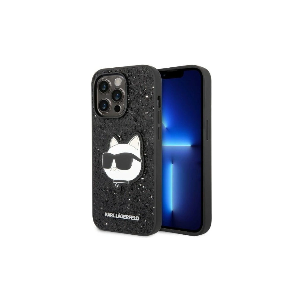 Etui Karl Lagerfeld KLHCP14XG2CPK Apple iPhone 14 Pro Max czarny/black hardcase Glitter Choupette Patch