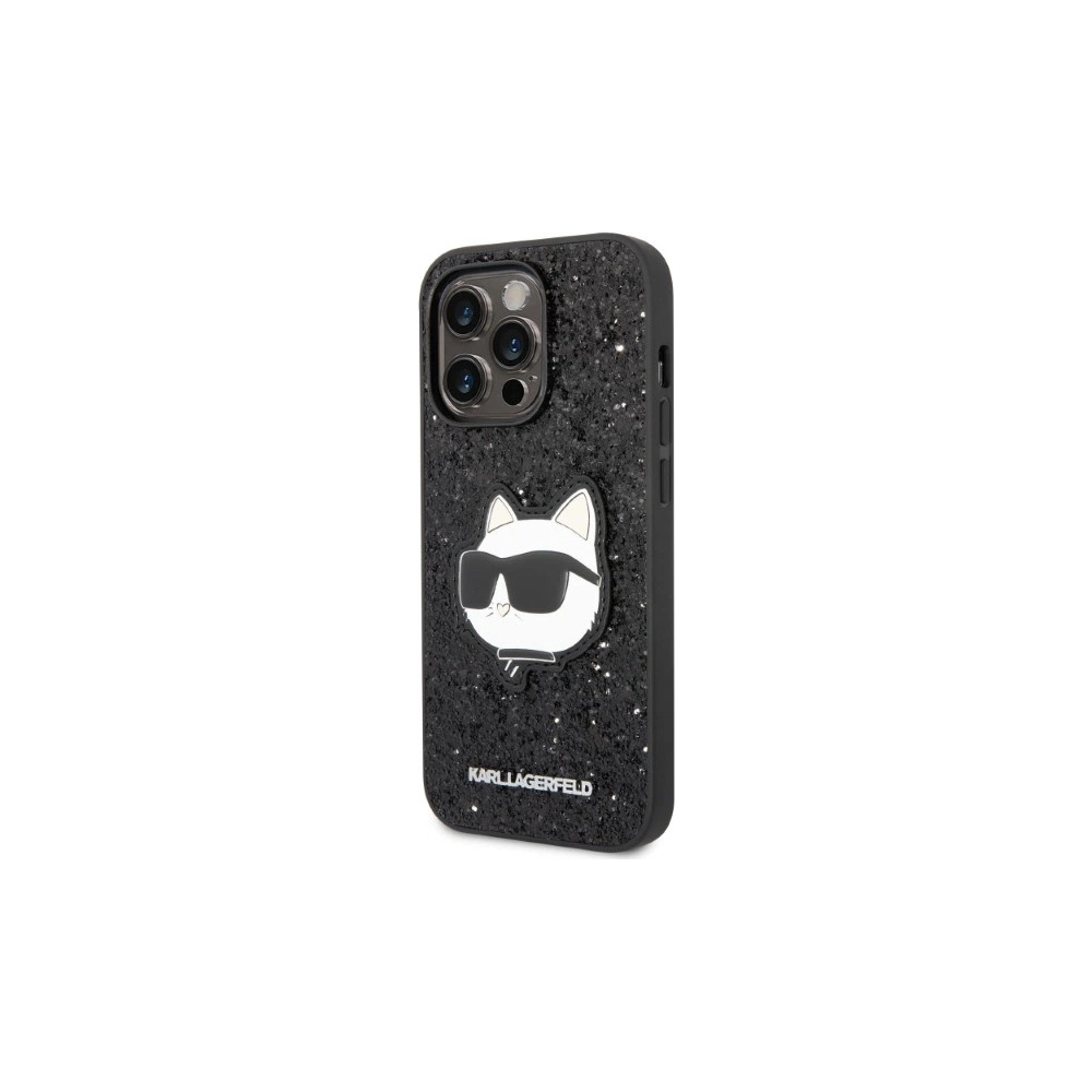 Etui Karl Lagerfeld KLHCP14XG2CPK Apple iPhone 14 Pro Max czarny/black hardcase Glitter Choupette Patch