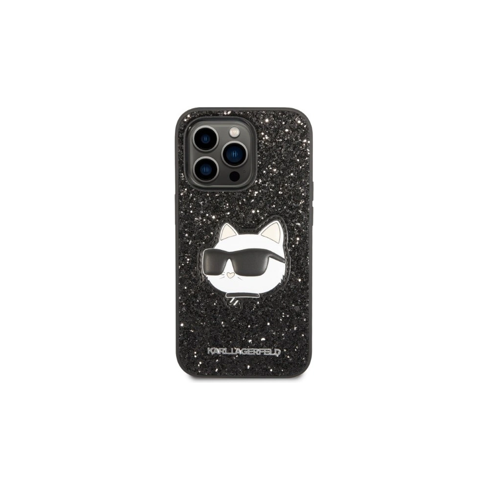 Etui Karl Lagerfeld KLHCP14XG2CPK Apple iPhone 14 Pro Max czarny/black hardcase Glitter Choupette Patch