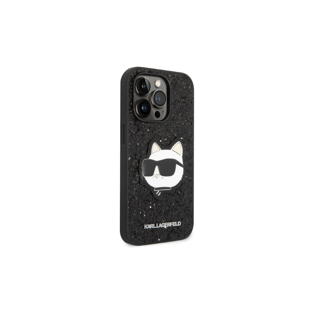 Etui Karl Lagerfeld KLHCP14XG2CPK Apple iPhone 14 Pro Max czarny/black hardcase Glitter Choupette Patch