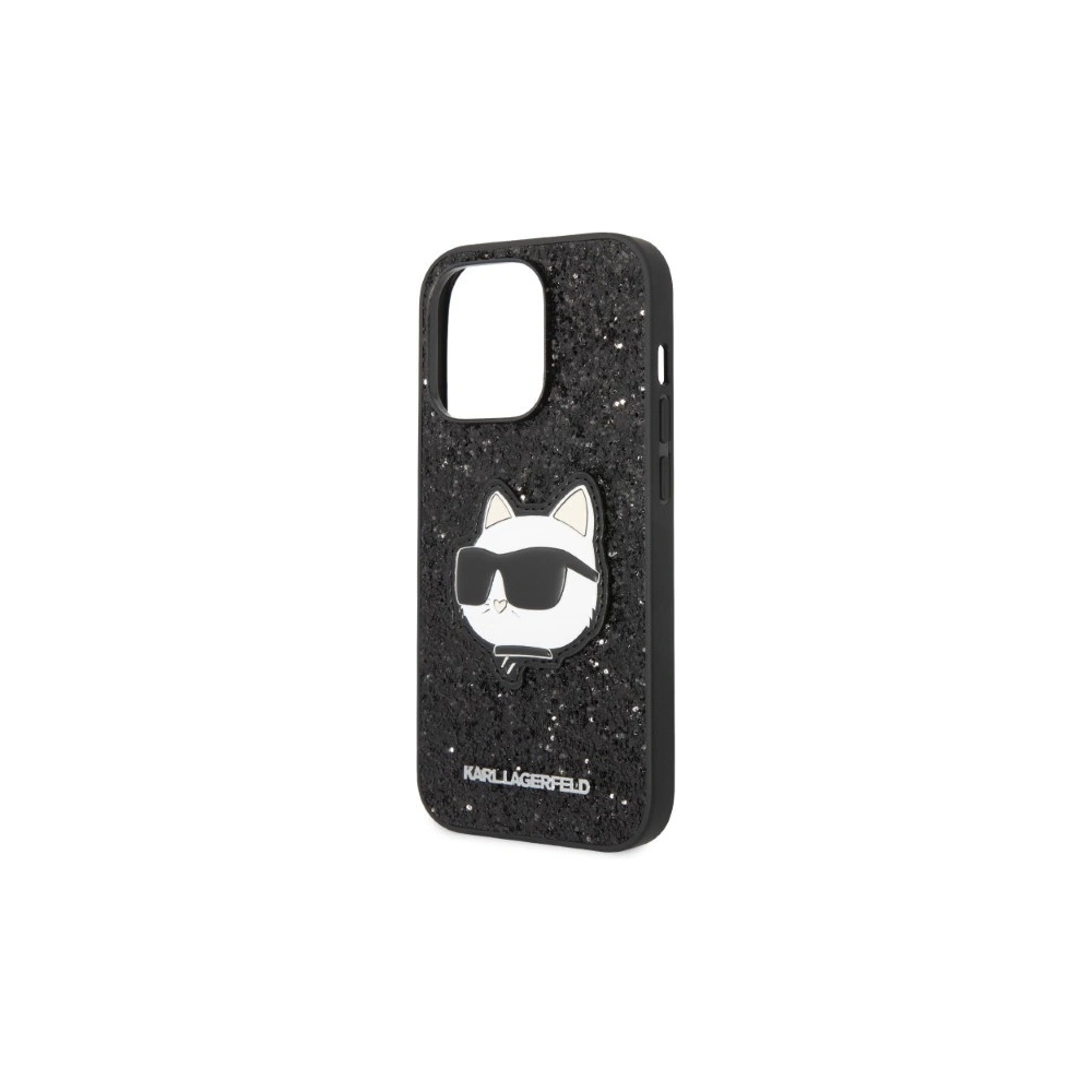 Etui Karl Lagerfeld KLHCP14XG2CPK Apple iPhone 14 Pro Max czarny/black hardcase Glitter Choupette Patch