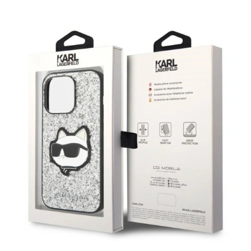 Kup Etui Karl Lagerfeld KLHCP14XG2CPS Apple iPhone 14 Pro Max srebrny/silver hardcase Glitter Choupette Patch - KLD1333 - {ean13} - Sklep Home Screen