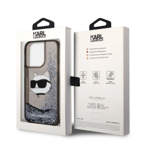 Kup Etui Karl Lagerfeld KLHCP14XLNCHCK Apple iPhone 14 Pro Max czarny/black hardcase Glitter Choupette Head - KLD1334 - {ean13} - Sklep Home Screen