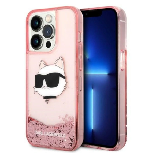 Buy Karl Lagerfeld KLHCP14XLNCHCP Apple iPhone 14 Pro Max pink hardcase Glitter Choupette Head - KLD1335 - {ean13} - Home Screen Store Europe