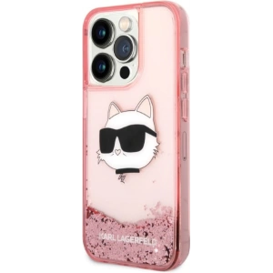 Etui Karl Lagerfeld KLHCP14XLNCHCP Apple iPhone 14 Pro Max růžový/pink hardcase Glitter Choupette Head