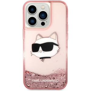 Etui Karl Lagerfeld KLHCP14XLNCHCP Apple iPhone 14 Pro Max różowy/pink hardcase Glitter Choupette Head