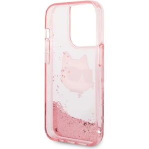 Etui Karl Lagerfeld KLHCP14XLNCHCP Apple iPhone 14 Pro Max różowy/pink hardcase Glitter Choupette Head
