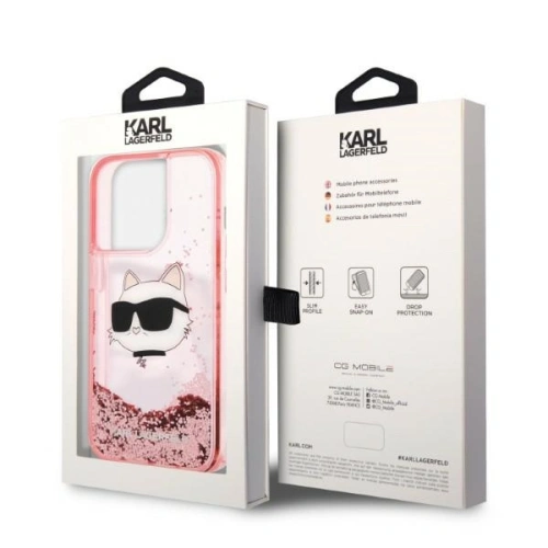 Kup Etui Karl Lagerfeld KLHCP14XLNCHCP Apple iPhone 14 Pro Max różowy/pink hardcase Glitter Choupette Head - KLD1335 - {ean13} - Sklep Home Screen