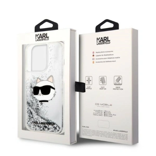 Kup Etui Karl Lagerfeld KLHCP14XLNCHCS Apple iPhone 14 Pro Max srebrny/silver hardcase Glitter Choupette Head - KLD1336 - {ean13} - Sklep Home Screen