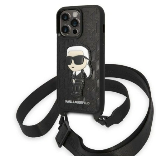 Kup Etui Karl Lagerfeld KLHCP14XSTKMK Apple iPhone 14 Pro Max czarny/black hardcase Monogram Ikonik Patch - KLD1337 - {ean13} - Sklep Home Screen