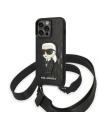 Etui Karl Lagerfeld KLHCP14XSTKMK Apple iPhone 14 Pro Max fekete/hardcase Monogram Ikonik Patch