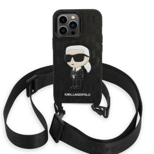 Kup Etui Karl Lagerfeld KLHCP14XSTKMK Apple iPhone 14 Pro Max czarny/black hardcase Monogram Ikonik Patch - KLD1337 - {ean13} - Sklep Home Screen