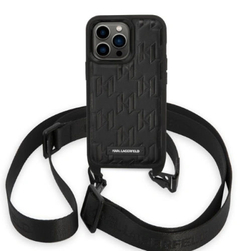 Kup Etui Karl Lagerfeld KLHCP14XSTMMK Apple iPhone 14 Pro Max hardcase negru/black Monogram Plaque Logo Strap - KLD1338 - {ean13} - Sklep Home Screen