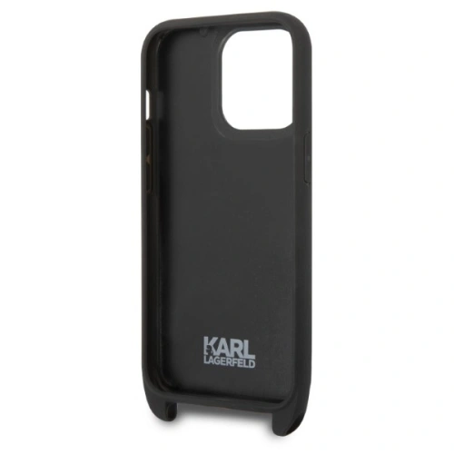 Kup Case Karl Lagerfeld KLHCP14XSTMMK Apple iPhone 14 Pro Max Hardcase schwarz/black Monogramm-Plakette Logo-Tragegurt - KLD1338 - {ean13} - Sklep Home Screen