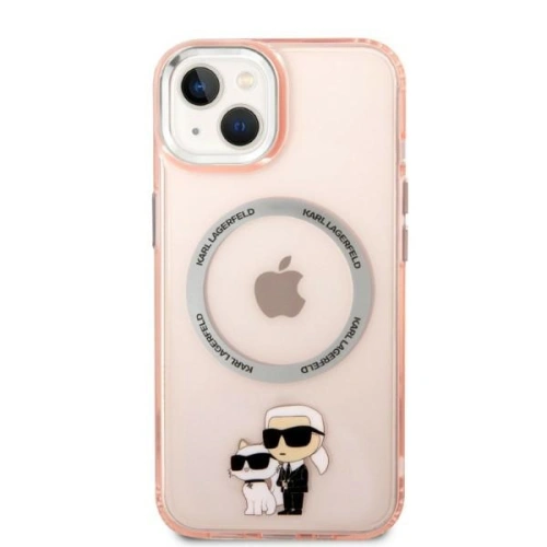 Kup Etui Karl Lagerfeld KLHMP14MHNKCIPApple iPhone 14 Plus / 15 Plus hardcase růžový/pink Iconic Karl&Choupette Magsafe - KLD1339 - {ean13} - Sklep Home Screen