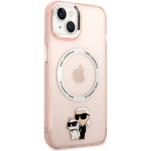 Etui Karl Lagerfeld KLHMP14MHNKCIPApple iPhone 14 Plus / 15 Plus hardcase różowy/pink Iconic Karl&Choupette Magsafe