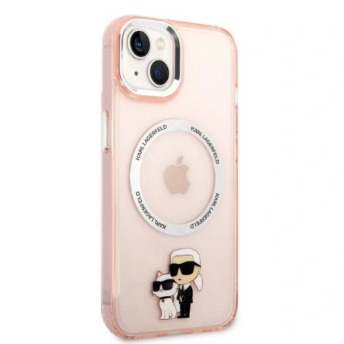 Kup Etui Karl Lagerfeld KLHMP14MHNKCIPApple iPhone 14 Plus / 15 Plus kemény tok rózsaszín/pink Iconic Karl&Choupette Magsafe - KLD1339 - {ean13} - Sklep Home Screen