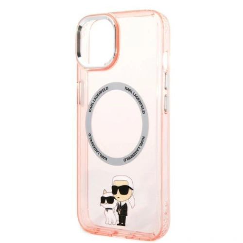 Kup Etui Karl Lagerfeld KLHMP14MHNKCIPApple iPhone 14 Plus / 15 Plus hardcase růžový/pink Iconic Karl&Choupette Magsafe - KLD1339 - {ean13} - Sklep Home Screen