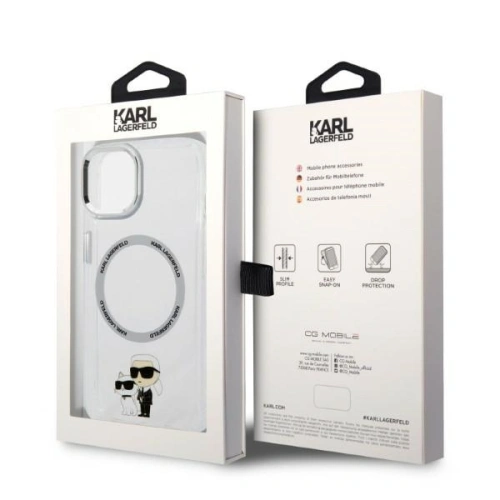 Kup Case Karl Lagerfeld KLHMP14MHNKCIT Apple iPhone 14 Plus / 15 Plus Hardcase transparent Iconic Karl&Choupette Magsafe - KLD1340 - {ean13} - Sklep Home Screen