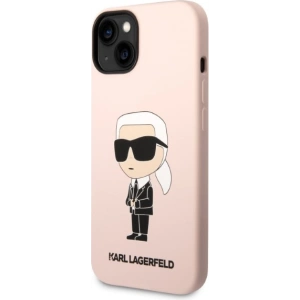 Etui Karl Lagerfeld KLHMP14MSNIKBCPApple iPhone 14 Plus / 15 Plus hardcase różowy/pink Silicone Ikonik Magsafe