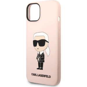 Etui Karl Lagerfeld KLHMP14MSNIKBCPApple iPhone 14 Plus / 15 Plus hardcase różowy/pink Silicone Ikonik Magsafe