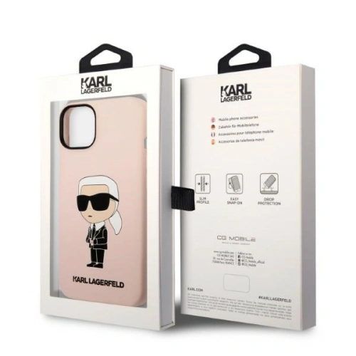 Kup Etui Karl Lagerfeld KLHMP14MSNIKBCPApple iPhone 14 Plus / 15 Plus hardcase różowy/pink Silicone Ikonik Magsafe - KLD1341 - {ean13} - Sklep Home Screen