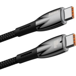 Kabel USB-C do USB-C Baseus Glimmer, 100W, 1m (czarny)