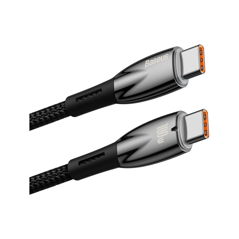 Kabel USB-C do USB-C Baseus Glimmer, 100W, 1m (czarny)