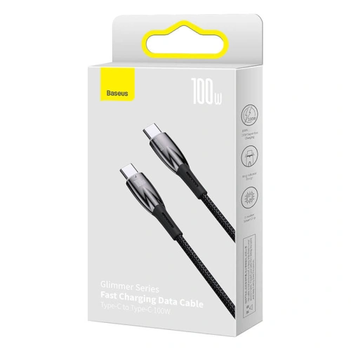 Kup USB-C zu USB-C Kabel Baseus Glimmer, 100W, 1m (schwarz) - BSU3841 - {ean13} - Sklep Home Screen